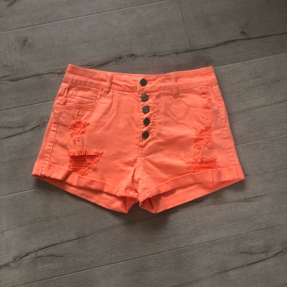 Neon Orange Summer Shorts